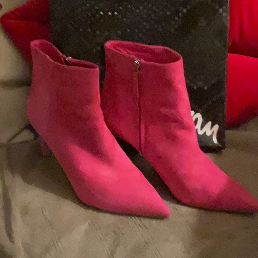 Sam Edelman pink Suede Booties